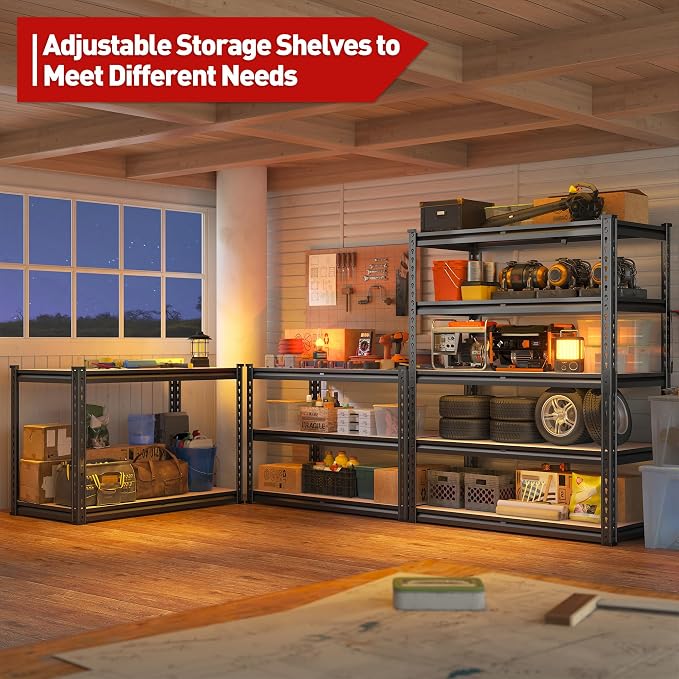 REIBII 2000LBS Garage Shelving Heavy Duty 72''H Storage Shelves 5 Tier Heavy - Image 6