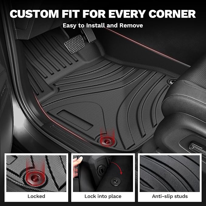 Powerty Floor Mats for Honda CR-V 2023 2024 2025 Accessories All Weather Car - Image 2