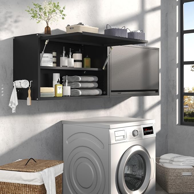 Metal Wall Cabinet with Up-flip Door, Metal Wall Storage Cabinet with - Image 9