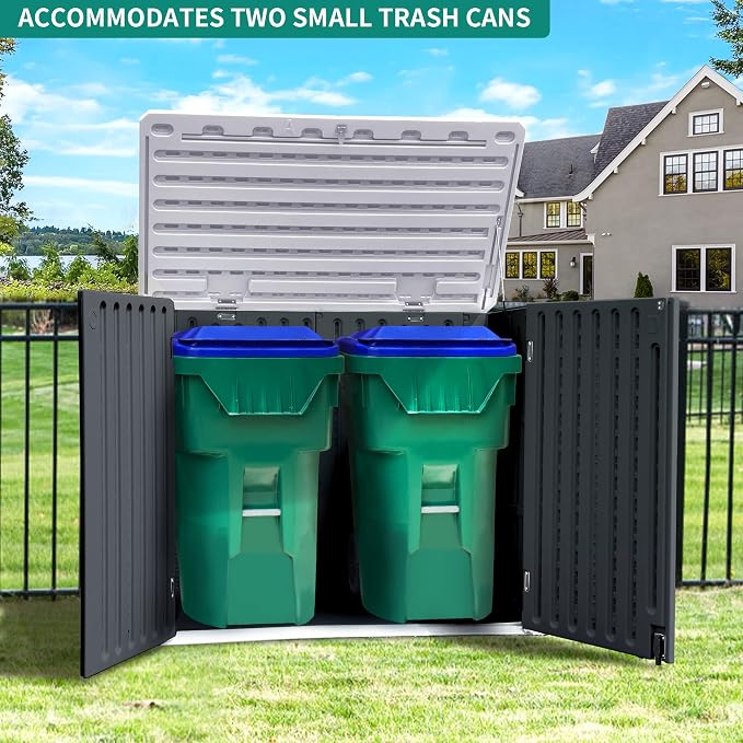 YITAHOME Outdoor Resin Storage Sheds, 39 in Height Lockable Waterproof - Image 2