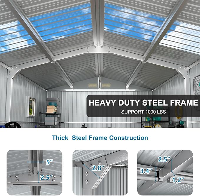 10x12 FT Metal Storage Shed - Image 4