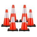 Traffic Cones 18 inch 6 Pack Heavy Duty Safety Cones Orange by StrLon
