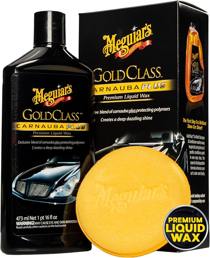 Meguiar's Gold Class Carnauba Plus Premium Liquid Wax Kit, Car Detailing Kit by Meguiars