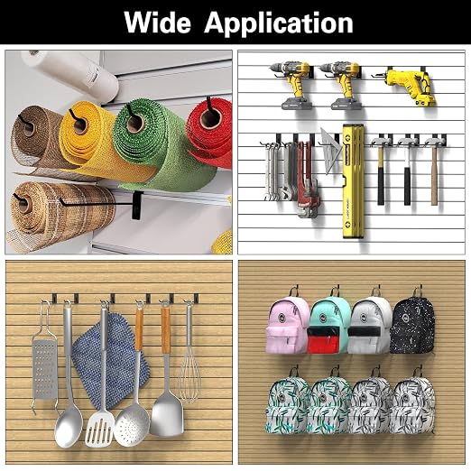 3-H Slatwall Accessories 30 Pack, 2/4/6 Inch Hooks & Hangers, Heavy Duty Slat - Image 5