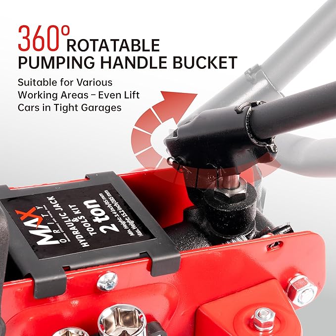 2-Ton Hydraulic Low Profile Trolley Garage Service/Floor Jack - Image 3