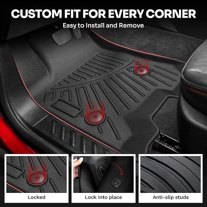 Powerty Floor Mats for 2023-2025 Chevy Colorado/GMC Canyon Accessories - Image 2