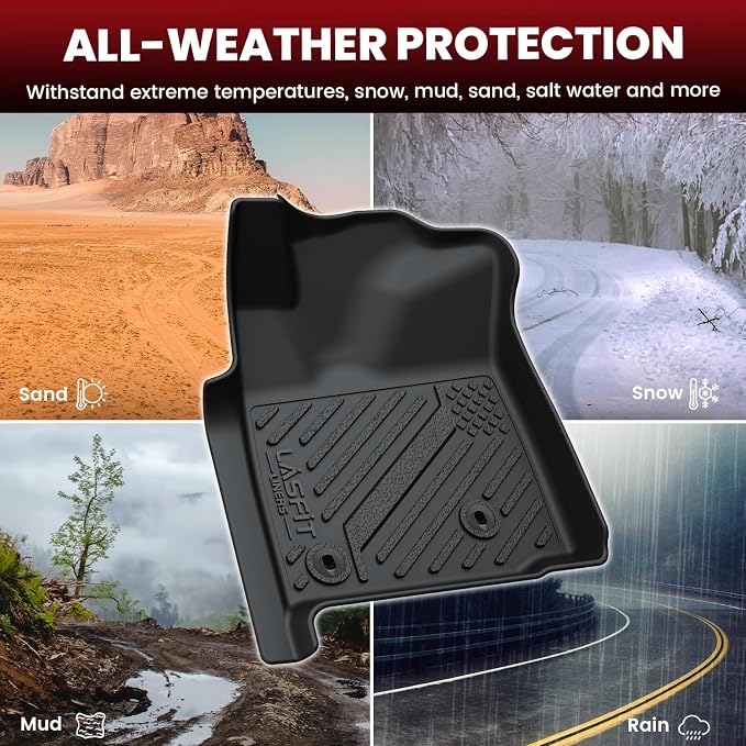 LASFIT Floor Mats for Toyota Tacoma 2005-2011 Access Cab All Weather Custom Fit - Image 7