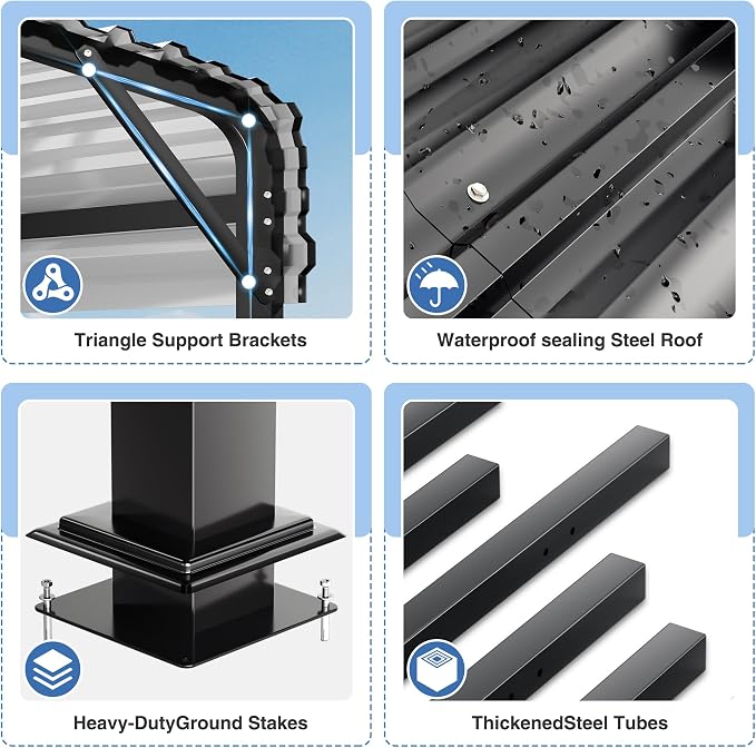 20x30 FT Metal Carport Canopy Heavy Duty - Image 2