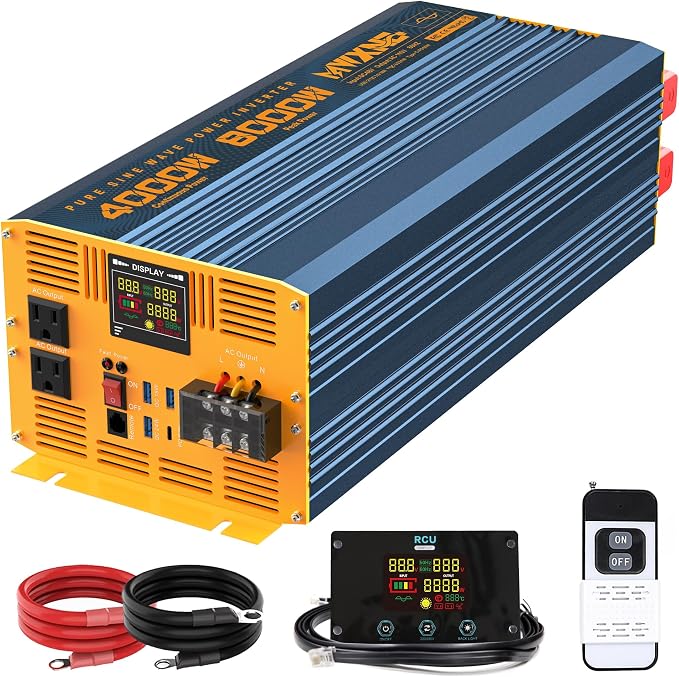 4000W Pure Sine Wave Power Inverter DC 48V to AC 110V 120V by MWXNE