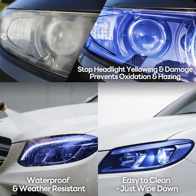 Lypumso 16 x 60 Inches Headlight Taillight Car Tint Vinyl Film, Self Adhesive - Image 6