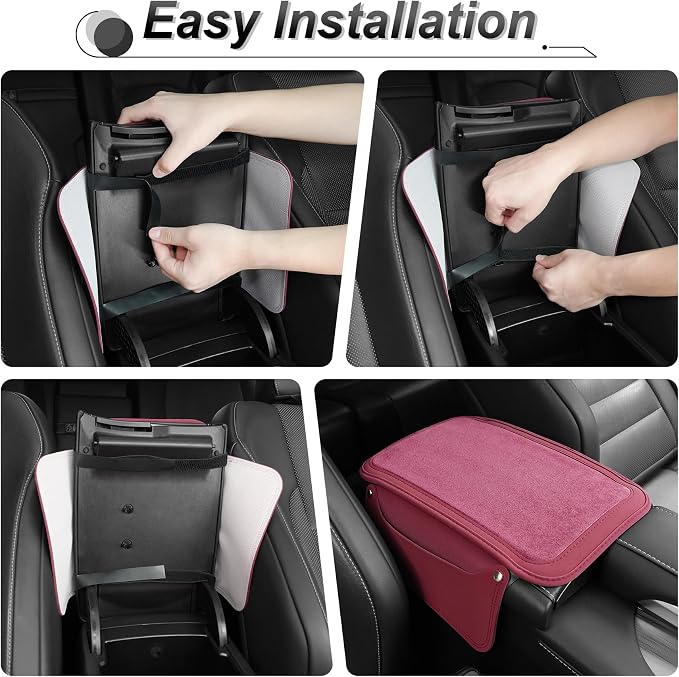SINGARO Car Leather Center Console Cover - Image 4