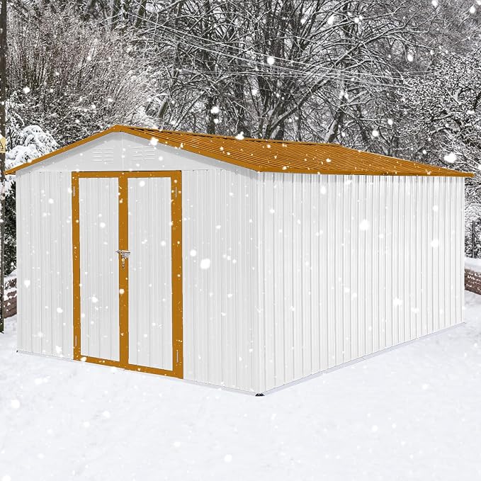 12 x 10 FT Metal Garden Shed, Outdoor Storage Shed - Image 6