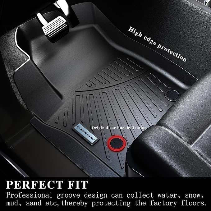 SANBAN Floor Liners for 2025 Dodge Ram 1500 Crew Cab（Rear - Image 3