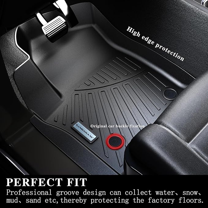 Floor Mats & Trunk Mat for Chevrolet Tahoe 2015-2020 Row Bucket Seat &GMC - Image 4