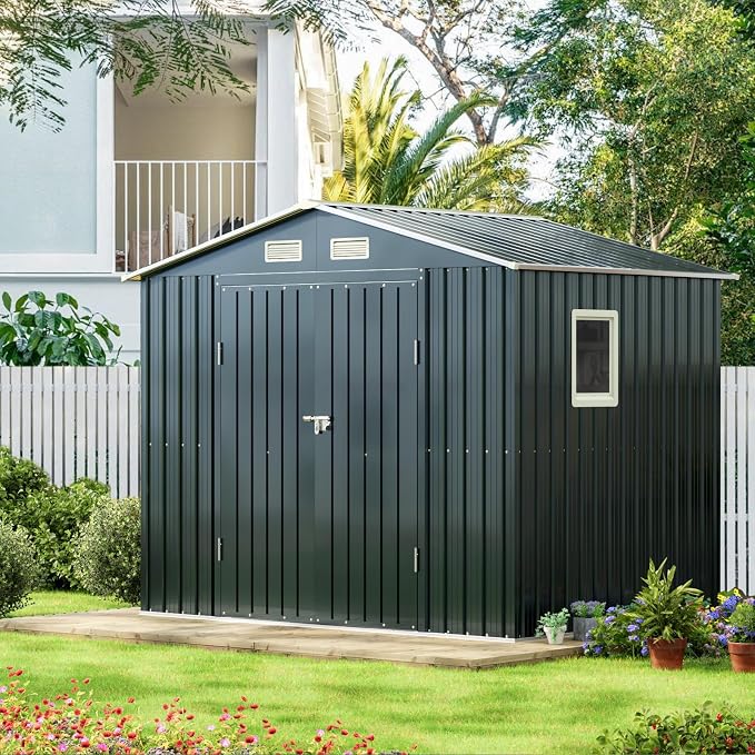 Breezz 6x8FT Outdoor Steel Storage Shed - Image 7
