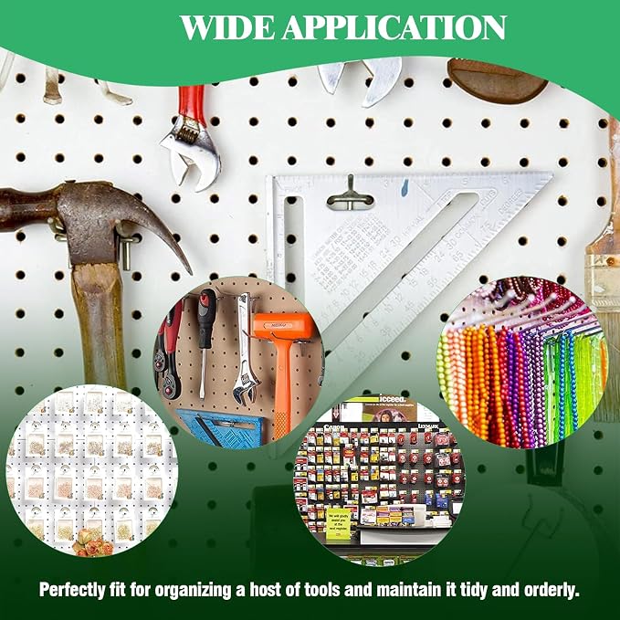 50Pcs 4"/10CM Pegboard Hooks Assortment Set, Metal Peg Board Hooks - Image 7