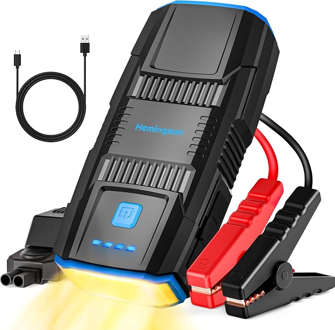 Car Jump Starter, HEMINGSON 2000A Peak Battery Jump Starter Portable 12V Jump by HEMINGSON