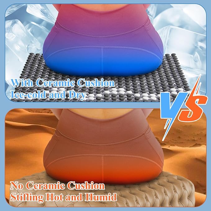 HOMREST Cooling Car Seat Cushion Back Pain Relief Ceramic Beaded Seat Cover - Image 4