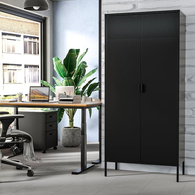 Metal Storage Cabinets with Adjustable Shelves，Pantry Kitchen Storage - Image 5