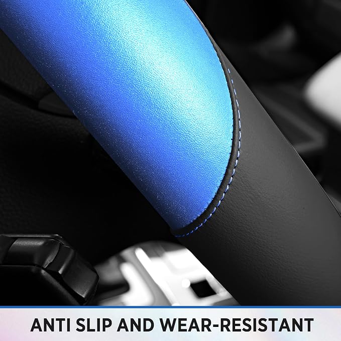 Road Comforts Steering Wheel Cover – Breathable Leather Steering Wheel Cover - Image 8