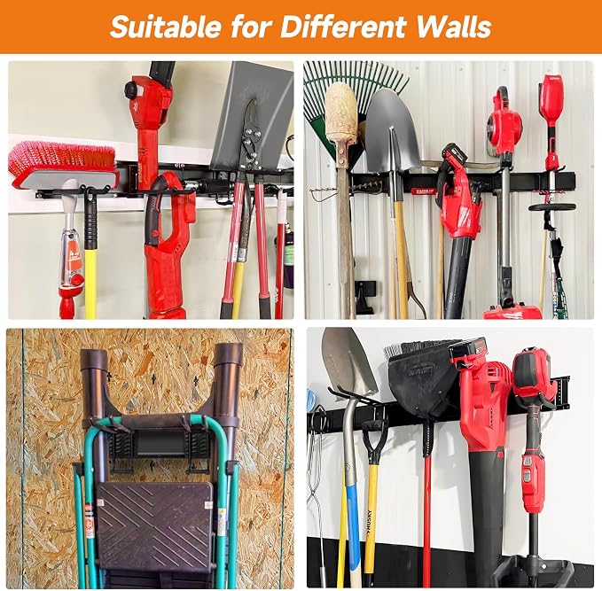 Garden Tool Organizer Wall Mount, Heavy Duty 48 Inches Garage Organization and - Image 8