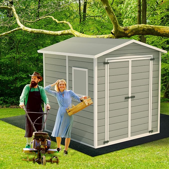 Haull Waterproof Outdoor Storage Shed Mat, 10x10 ft, Felt Surface, Non Slip - Image 2