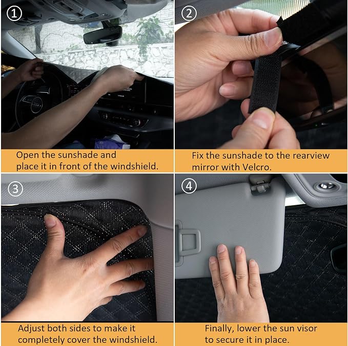 Car Windshield Sun Shade 5 Layers Thick - Image 5