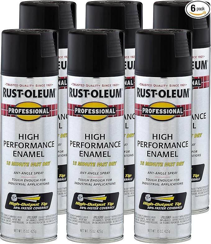 Rust-Oleum 7578838-6PK Professional High Performance Enamel Spray Paint by Rust-Oleum