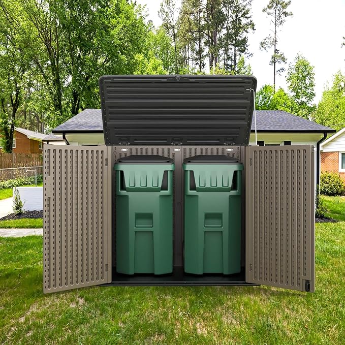 HOMSPARK Storage Shed Weather Resistance, Outdoor Storage Cabinet - Image 4