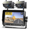 2 Magnetic Solar Wireless Backup Camera HD1080P 3 Mins DIY Installation DVR 7" by DVKNM