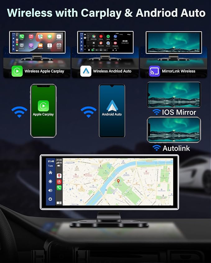 2025 Exclusive 11.26'' Portable Wireless Apple CarPlay Screen - Image 2