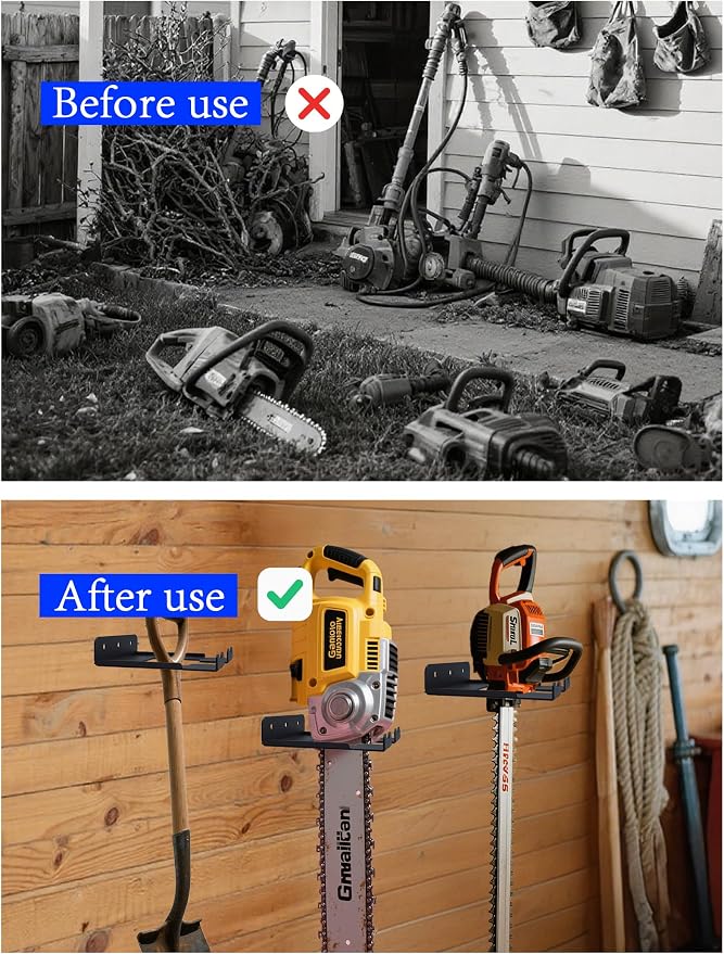 Heavy Duty Chainsaw Wall Mount Holder, Chainsaw Hanger Rack Organizer - Image 4