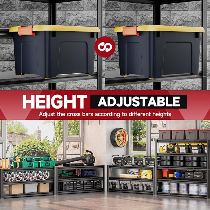 5-Tier 60" W x 24" D x 72" H Garage Shelving 3000LBS Storage Shelves Heavy Duty - Image 5
