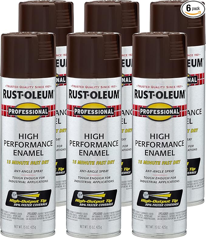 Rust-Oleum 7548838-6PK Professional High Performance Enamel Spray Paint by Rust-Oleum