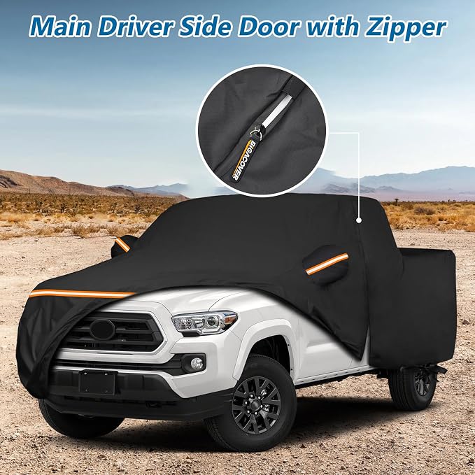 Waterproof Car Covers for Toyota Tacoma Double Cab-6ft Bed 2016-2025, - Image 4