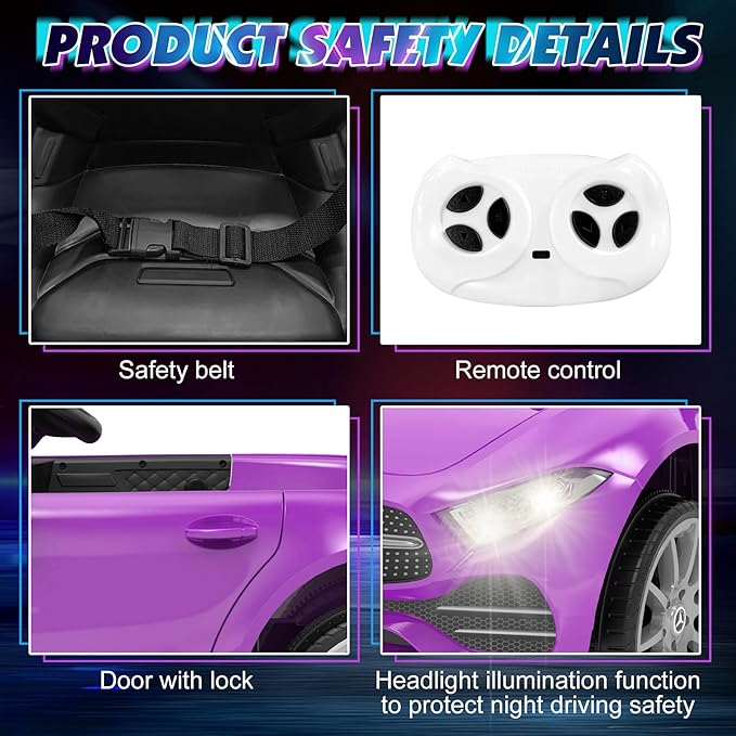 12V Kids Ride On Car with 2.4G Remote Control, Battery Powered Electric Car - Image 3