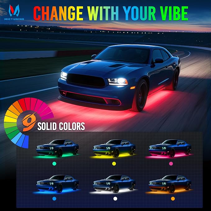 MICTUNING U8 RGBW Underglow LED Light Bars 888 Ultra-Bright LEDs, Dual Remotes - Image 4