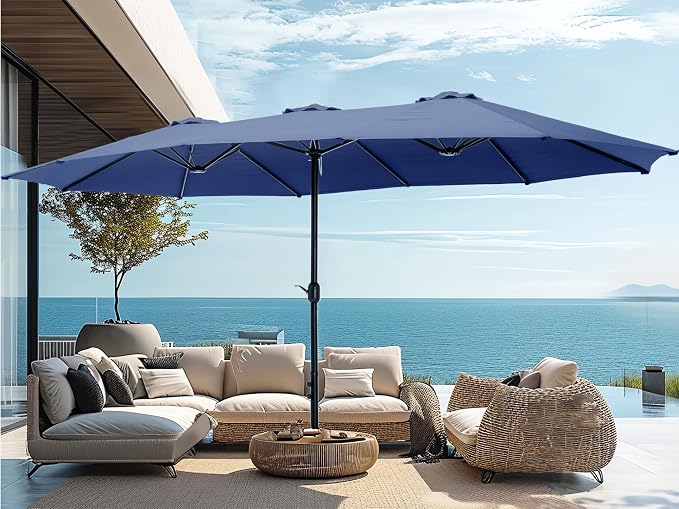 PHI VILLA 15ft Large Patio Umbrellas by PHIVILLAThepioneerofcomfortablehouseholdsupplies