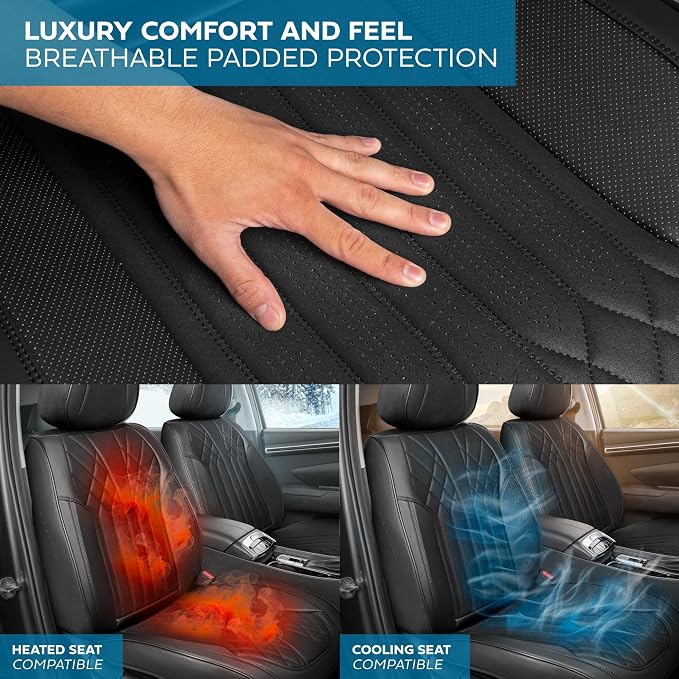 Elite Edition Faux Leather & Suede Seat Covers - Image 7