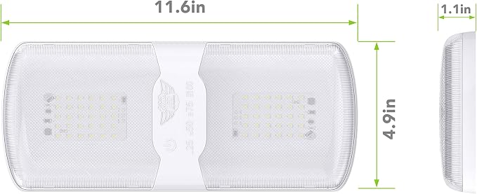 Leisure LED 5-Pack RV LED Ceiling Double Dome Light Fixture - Image 2