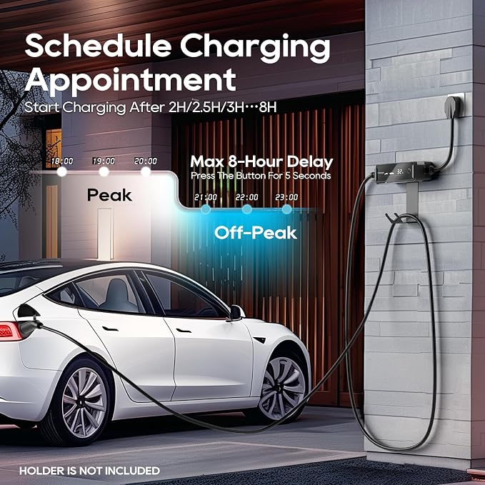 Level 1-2 Tesla Charger with 25FT Charging Cable, ETL & FCC Listed, - Image 5