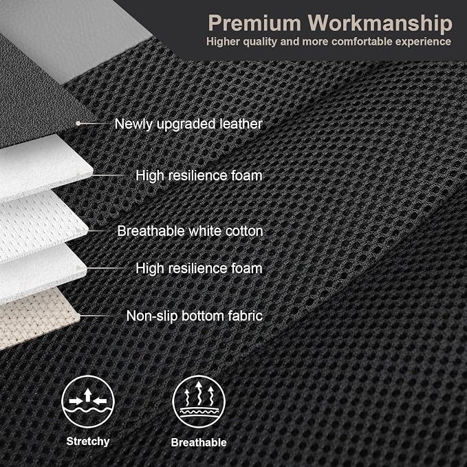 GIANT PANDA 2 Pcs Front 3D Air Mesh Car Seat Cover Custom Fit Ford F150 F250 - Image 4