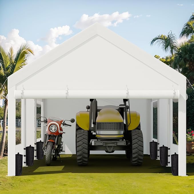 JY QAQA Carport, 12x20 FT Heavy Duty Carport - Image 7