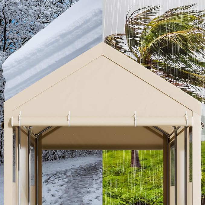 Walsunny Carport, 10x20 ft Heavy Duty Carport Canopy - Image 6