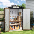 Breezz 5x3FT Outdoor Steel Storage Shed, Lockable Doors, Compact Metal Tool Shed by BreezZ