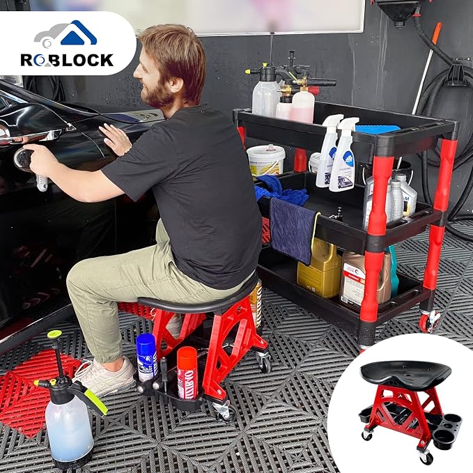 ROBLOCK Durable Mechanic Stool Chair - Image 2