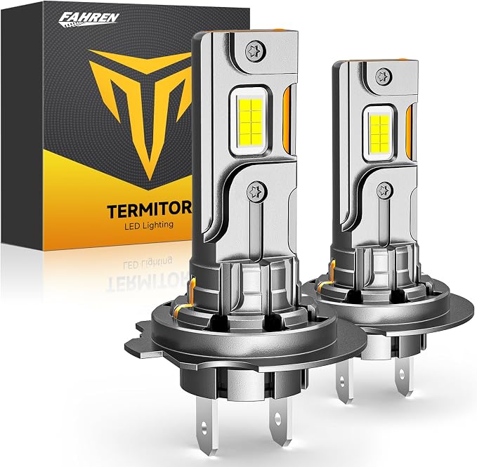 Upgraded H7 H7LL Light Bulbs, 000LM Insane Brightness, Real 1:1 Halogen Mini by FAHRENTERMITORLEDLIGHTING
