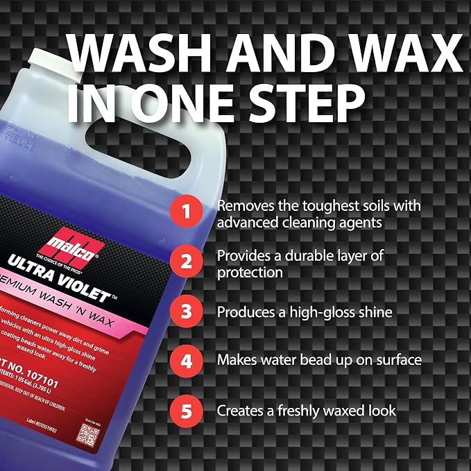 Malco Ultra Violet Premium Wash'n Wax – Best 2-in-1 Car Wash and Wax/Cleans and - Image 4