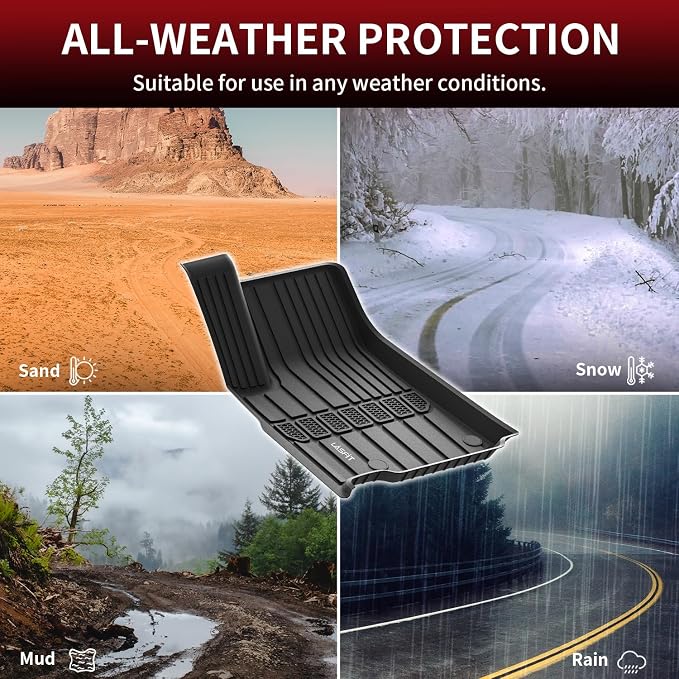 LASFIT Floor Mats for Jeep Grand Cherokee L 2021-2025 All Weather TPE Custom - Image 7