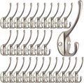IBosins 30 Pack Heavy Duty Dual Coat Hooks Wall Mounted by IBosins